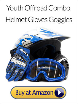 Youth Offroad Gear Combo Helmet Gloves Goggles DOT Motocross ATV Dirt Bike MX Motorcycle 